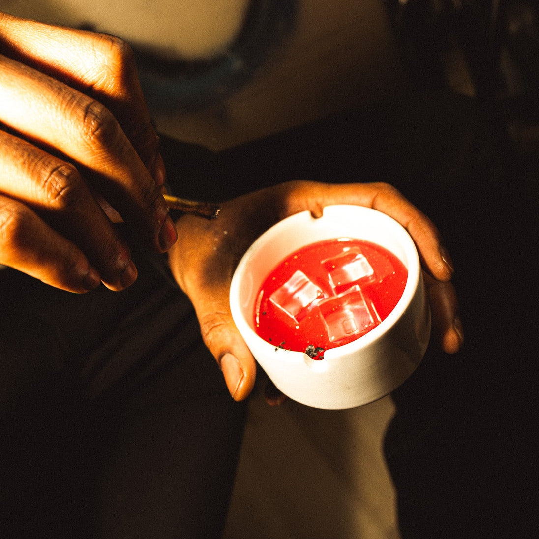 HANDMADE BLOCK TOONS "DOUBLE CUP" ASHTRAY